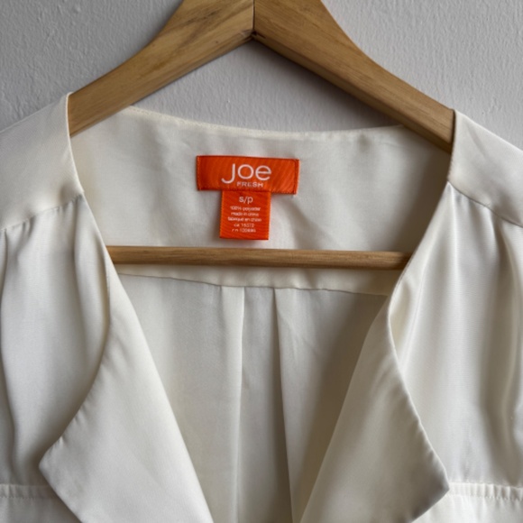 JOE FRESH Cream Button Up Shirt - Small - Picture 2 of 4